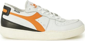 Diadora Mens Men Sneakers - Orange Leather - Size EU 40