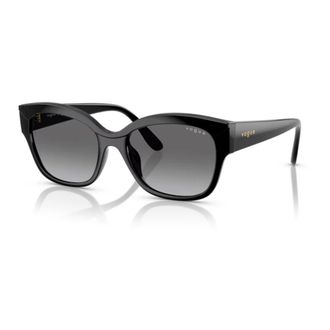 Vogue Sunglasses, female, Black, 55 MM, Black/Grey Shaded Sunglasses
