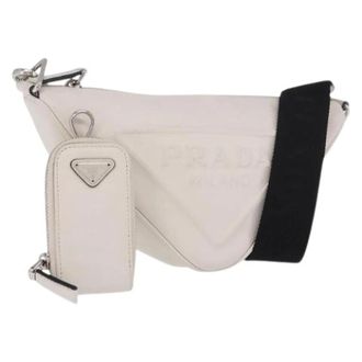 Prada Pre-owned Vintage Schoudertas - Dames - Pre-owned - Wit - Maat: ONE Size Leer