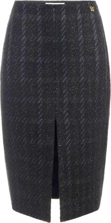Elisabetta Franchi Gonna midi jaspeada - - Skirts - Donna - Nero - L