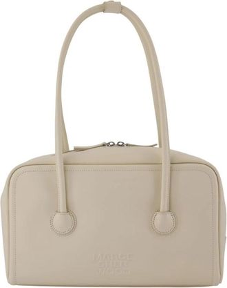 Marge Sherwood Soft Boston Schoudertas - Dames - Schoudertassen - Wit - ONE Size - Leer - Tassen