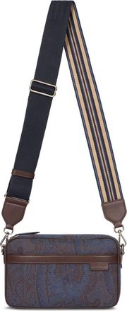 Etro paisley cotton-blend bag - men - Polyester/Calf Leather/Cotton - One Size - Brown