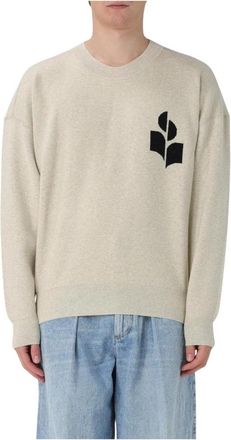 Isabel Marant Gebreide trui met ronde hals - Heren - Ronde hals truien - Grijs - S - Truien & Vesten