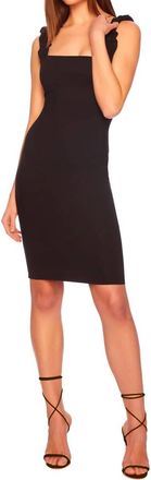 Susana Monaco Ruffle Strap Dress In Black