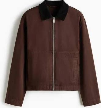 H&M Workwear Jacket in Dark Brown at Nordstrom, Size Xx-Large