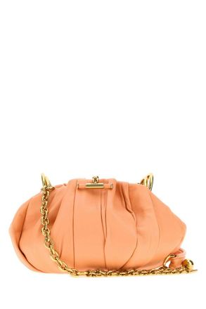 Chlo&eacute; Orange Pliss Medium Shoulder Bag
