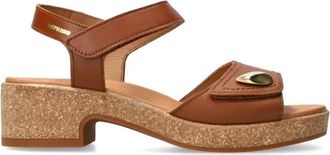 Mephisto Bruine damessandaal voor de zomer - Dames - Sandalen met hakken - Bruin - 36 EU - Leer - Schoenen