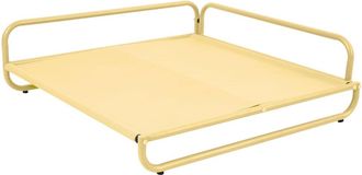 Oviala Estructura para sill&oacute;n modular de jard&iacute;n con estampado amarillo