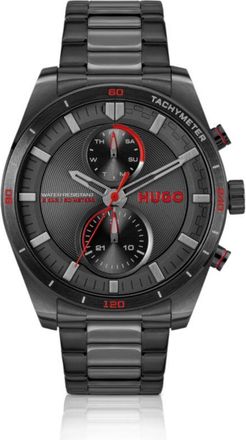 HUGO BOSS Black-tone watch with matching three-link bracelet