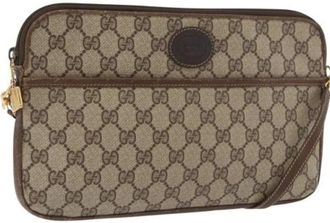 Gucci Vintage, unisex, Bruin, ONE Size, Leer, Pre-owned Shoulder Bag