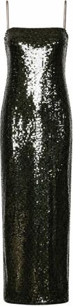 Rotate Sequins Maxi Slip Dress - Dames - Feestkleedjes - Groen - S - Leer - Kleedjes