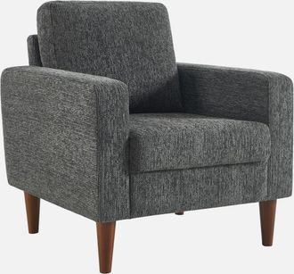 Sweeek Sill&oacute;n De Madera De Hevea Y Tela De Chenilla