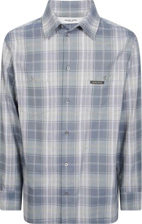 Golden Goose Cotton Toile Plaid Pocket Button-Up Shirt