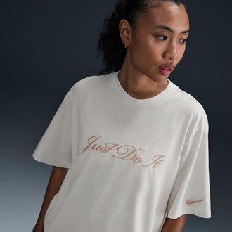 Nike Womens Nike Sportswear T-Shirt in Brown | HQ3005-104