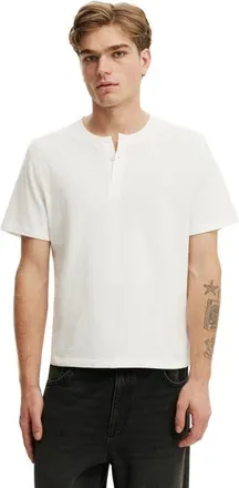 Cotton On Mens Fitted Henley T-Shirt in Vintage White at Nordstrom, Size Medium