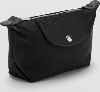 Mango Necessaire medio nylon combinato nero - Donna - Taglia unica - MANGO