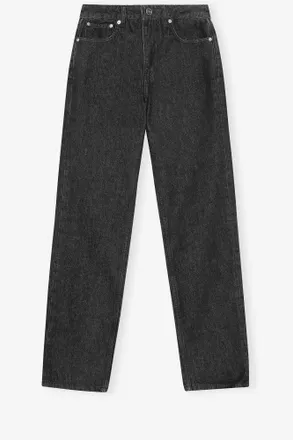 Ganni Black Swigy Jeans in Rigid Denim - Size 24W/32L Cotton