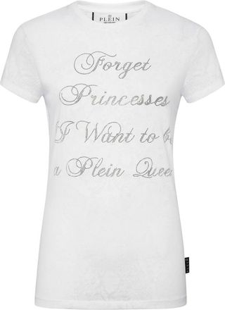 Philipp Plein T-Shirt Ronde Hals - Dames - T-shirts - Wit - M - Katoen - Tops