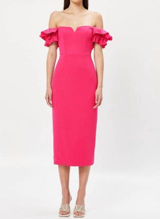 Elliatt Creole Midi Dress In Fuchsia