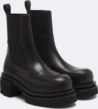 Rick Owens Beatle leather platform Chelsea boots