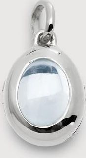 Monica Vinader Sterling Silver April Birthstone Locket Rock Crystal