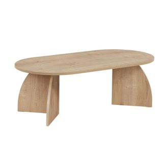 Calicosy Mesa baja con patas curvadas L120 cm - marr&oacute;n