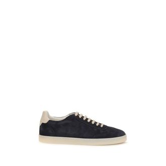 Brunello Cucinelli Brown Calf Leather Bos Taurus Low Top Mens Sneakers