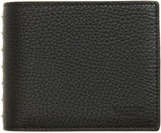Valentino Rockstud Leather Bifold Wallet in Black at Nordstrom