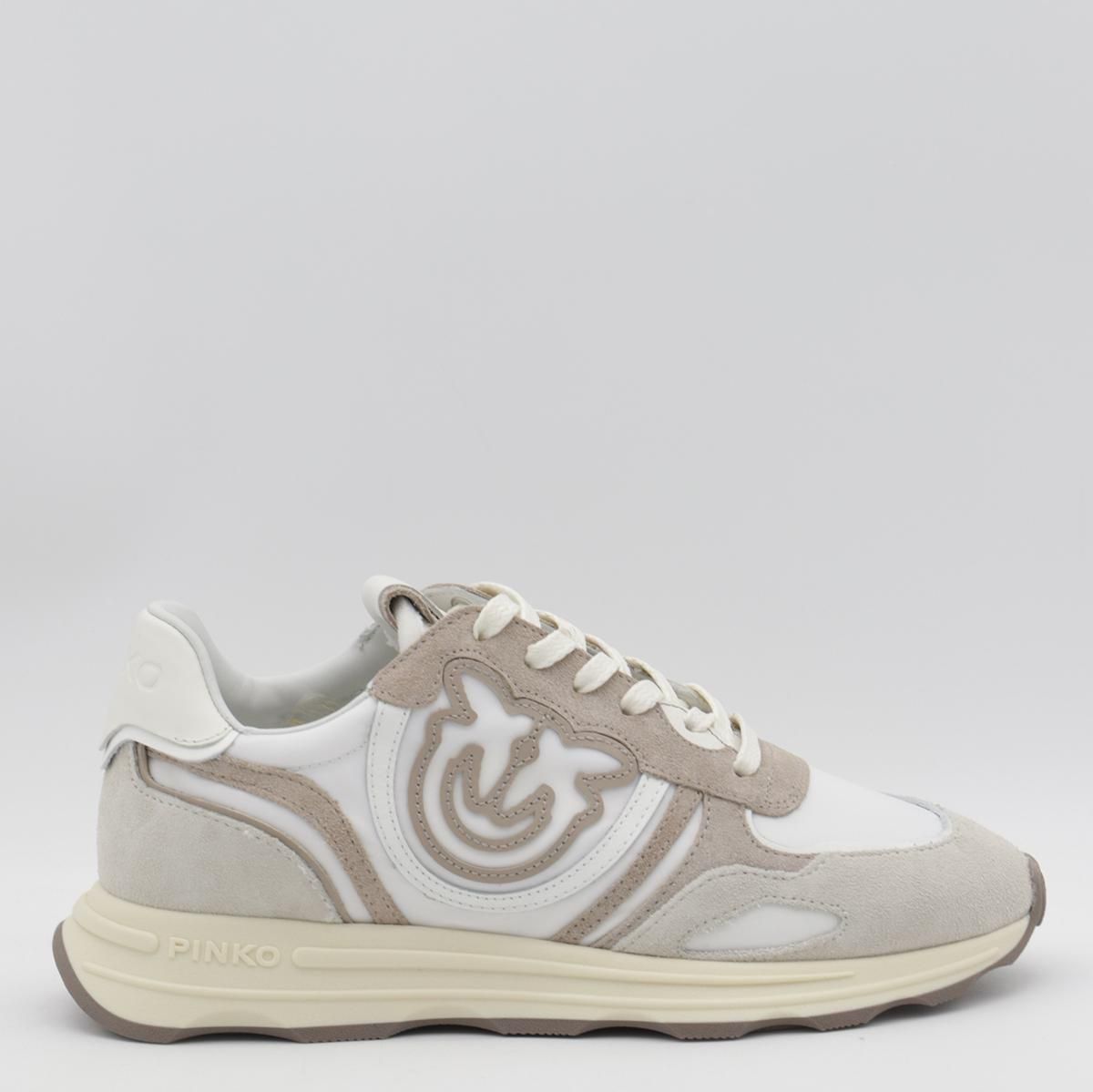 スニーカー PINKO FW25 Pinko Sneakers White (SS0077 P108ZI6) Elegant White & Silver Pinko Women's Sneakers