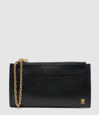 CLARIS VIROT Portefeuille Achille Cuir Noir