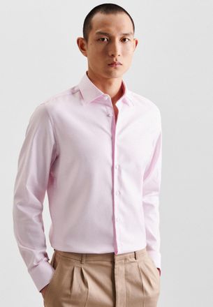 Seidensticker Businesshemd SEIDENSTICKER Schwarze Rose, Herren, Gr. XXL (45), normale &Auml;rmell&auml;ngen, rosa (ros&eacute;), 100% Baumwolle, unifarben, slim fit, 2-Knopf-Mansche