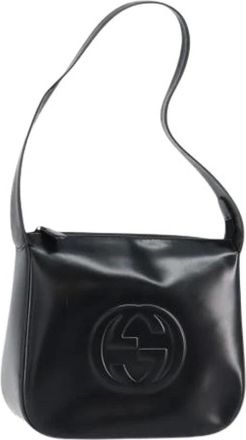 Gucci Pre-owned Shoulder Bags, female, Black, Size: ONE SIZE Pre-owned Coated Canvas Shoulder Bag
