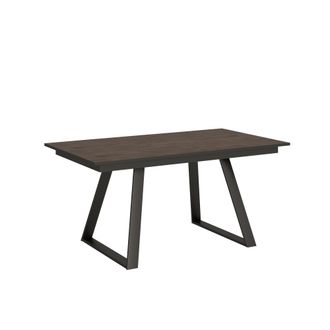 Itamoby Tavolo Allungabile 90x160/220 Cm Bernadette Noce Telaio Antracite