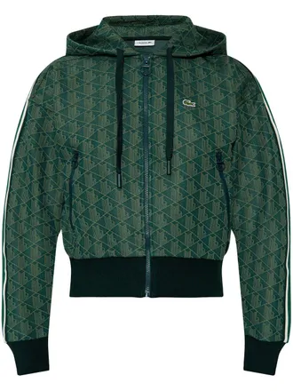 Lacoste Jack met capuchon en monogram jacquard - Groen