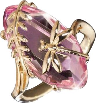 Generic Elegant Gold Pearl Womens Ring Fashion Jewelry for Her Stylish Statement Piece (6)