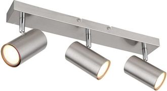 Globo Lighting Foco De Techo Bar N&iacute;quel Mate 3x Gu10