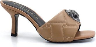 Kurt Geiger Sandalen met Hoge Hak - Dames - Muiltjes - Bruin - 41 EU - Leer - Schoenen