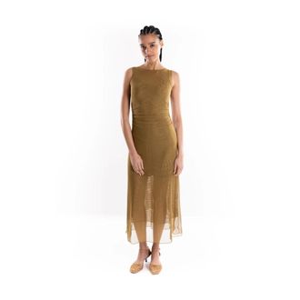 Marella Vestido de Tul sin Mangas - Dresses - Mujer - Amarillo - L