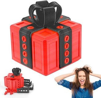 OEM Caja De Regalo Realmente Hermosa, Caja De Regalo Divertida De 8 Cm Con Almacenamiento De Tornillos Impresa En 3d, Caja De Aburrida D&iacute;a (roja)