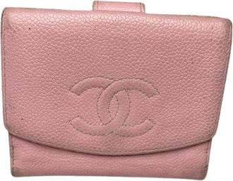 Chanel Pre-owned Leather Wallet - Dames - Vintage Accessoires - Roze - ONE Size - Vintage