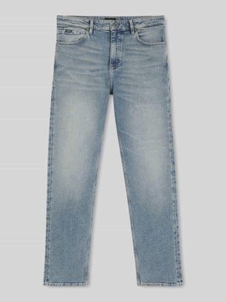 HUGO BOSS Straight Fit Jeans aus Baumwoll-Mix in Jeansblau, Gr&ouml;&szlig;e 31/32