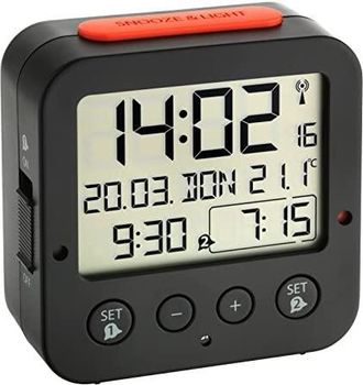TFA Dostmann Tfa-dostmann Bingo Reloj Despertador Digital Negro