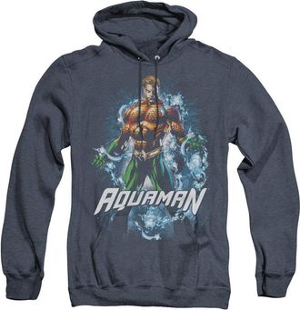 Gildan Justice League of America Water Powers Adult Heather Hoodie / Hooded Sweatshirt