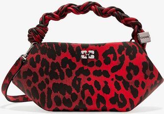 Ganni Red Leopard Mini Bou Bag