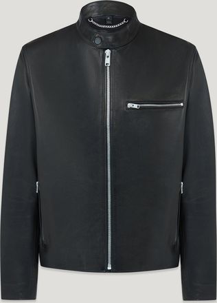 Belstaff Track Racer Mens Lamb Leather Black Size XL