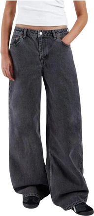 Dr. Denim Dames, Jeans, Zwart, Maat: XS Katoen