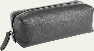 Royce Leather Monogrammed Leather Zippered Utility Bag