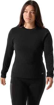Arc'teryx Satoro Merino Wool Crew Womens Clothing Black : SM, Elastane/Wool
