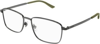 Gucci Glasses, male, Gray, 54 MM, Squared Eyeglasses
