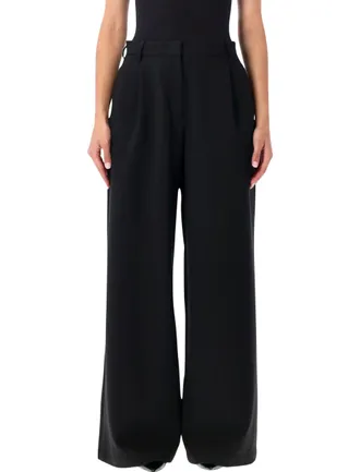 Sessun Provenco Black High-Waisted Tailored Wide-Leg Pants